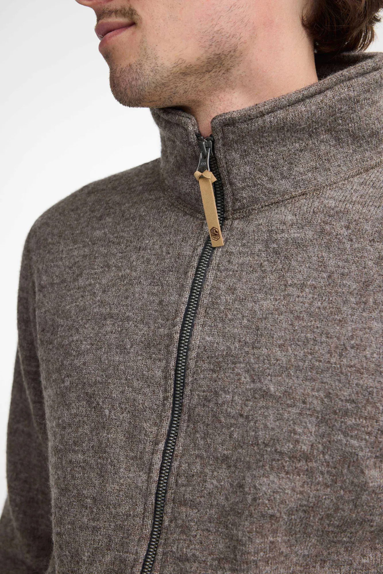 NLS SAP FULL ZIP, 100% OFÄRGAD ULL  — BIRCH - Image 4