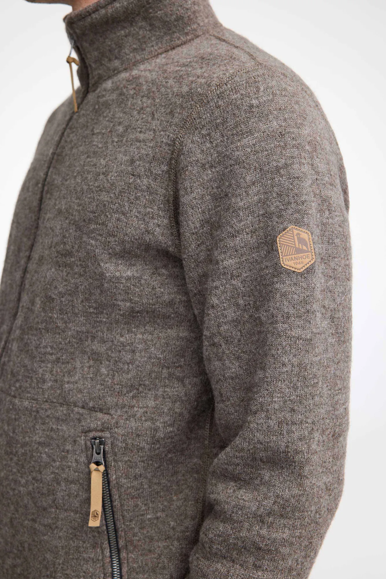 NLS SAP FULL ZIP, 100% OFÄRGAD ULL  — NUTMEG - Image 4