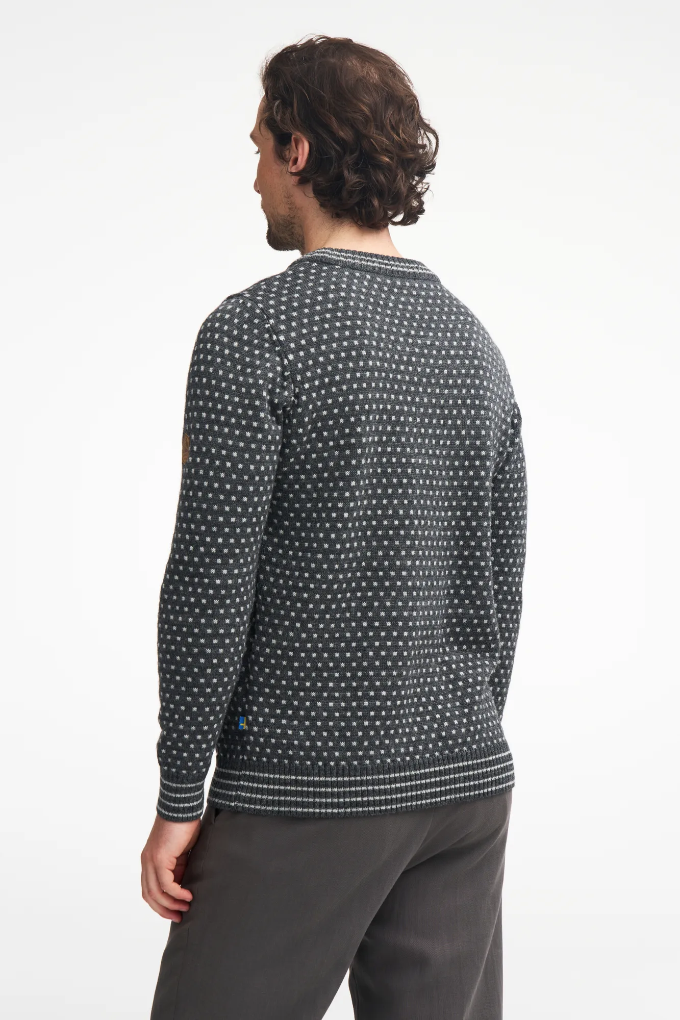 SVERRE CREWNECK, 100% ULL — LODEN GREEN - Image 3